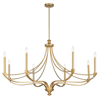 Preserve Eight Light Chandelier in Warm Brass