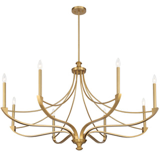 Preserve Eight Light Chandelier in Warm Brass
