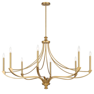 Preserve Eight Light Chandelier in Warm Brass