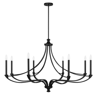Preserve Eight Light Chandelier in Matte Black