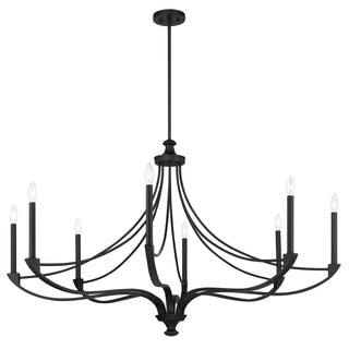 Preserve Eight Light Chandelier in Matte Black