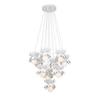 Pacha Ten Light Chandelier in White Cashmere