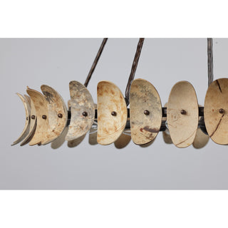 Monarch Eight Light Chandelier in Champagne Mist with Coconut Shell