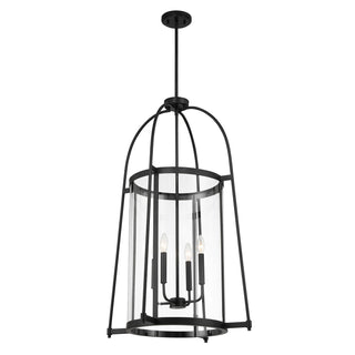 Rosedale Four Light Pendant in Matte Black