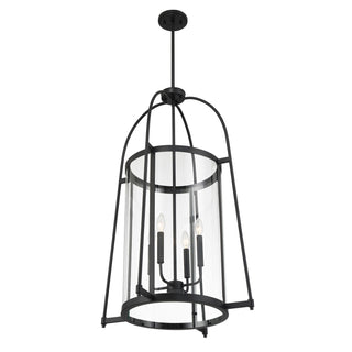 Rosedale Four Light Pendant in Matte Black
