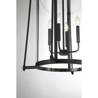Rosedale Four Light Pendant in Matte Black