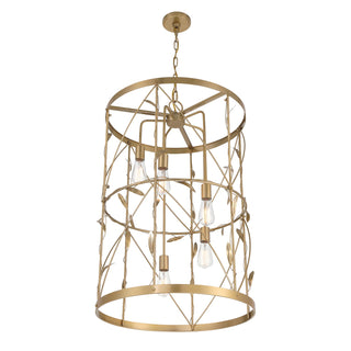 Lexington Five Light Pendant in Burnished Brass
