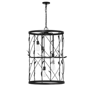 Lexington Five Light Pendant in Matte Black