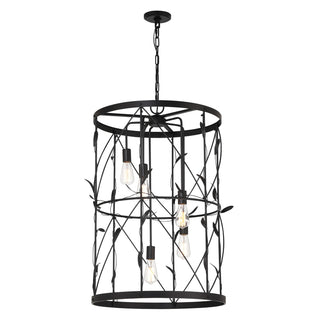 Lexington Five Light Pendant in Matte Black
