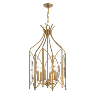 Enclave Six Light Pendant in Noble Brass