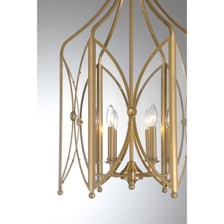 Enclave Six Light Pendant in Noble Brass