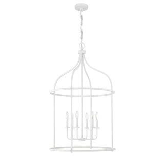 Brookstone Six Light Pendant in Bisque White