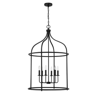 Brookstone Six Light Pendant in Matte Black