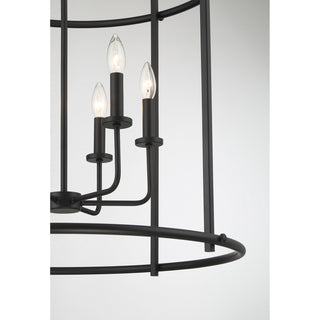 Brookstone Six Light Pendant in Matte Black