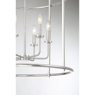Brookstone Six Light Pendant in Satin Nickel