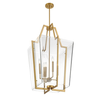 Farell Four Light Pendant in Warm Brass