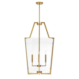 Farell Four Light Pendant in Warm Brass