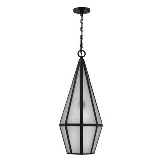 Peninsula One Light Outdoor Hanging Lantern in Matte Black