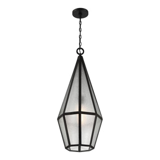 Peninsula One Light Outdoor Hanging Lantern in Matte Black