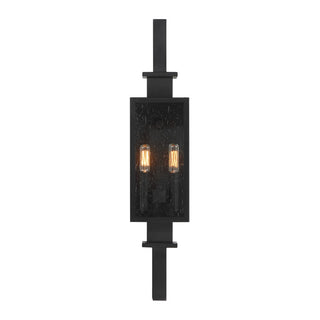 Ascott Two Light Outdoor Wall Lantern in Matte Black
