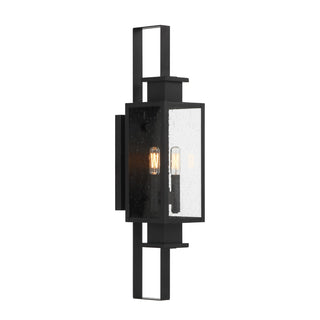 Ascott Two Light Outdoor Wall Lantern in Matte Black