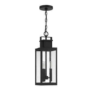 Ascott Three Light Outdoor Hanging Lantern in Matte Black