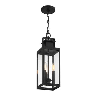 Ascott Three Light Outdoor Hanging Lantern in Matte Black