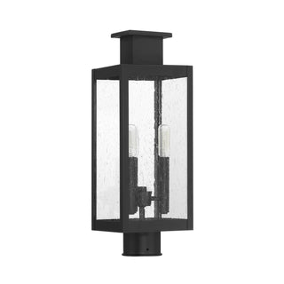 Ascott Three Light Outdoor Post Lantern in Matte Black
