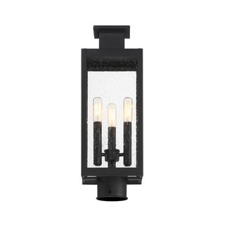 Ascott Three Light Outdoor Post Lantern in Matte Black