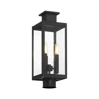 Ascott Three Light Outdoor Post Lantern in Matte Black