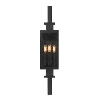 Ascott Three Light Outdoor Wall Lantern in Matte Black