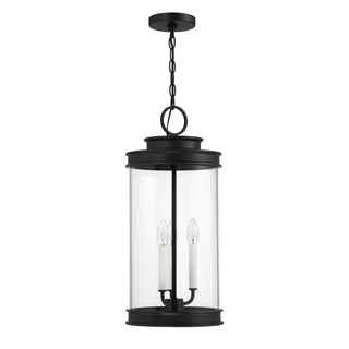 Englewood Three Light Outdoor Hanging Lantern in Matte Black
