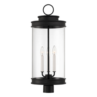 Englewood Three Light Outdoor Post Lantern in Matte Black
