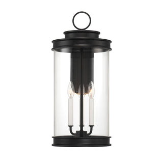 Englewood Three Light Outdoor Wall Lantern in Matte Black