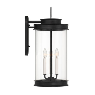 Englewood Three Light Outdoor Wall Lantern in Matte Black