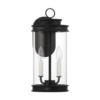Englewood Two Light Outdoor Wall Lantern in Matte Black