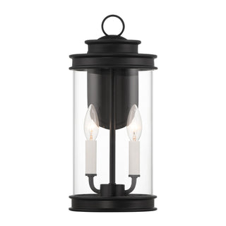 Englewood Two Light Outdoor Wall Lantern in Matte Black