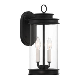 Englewood Two Light Outdoor Wall Lantern in Matte Black