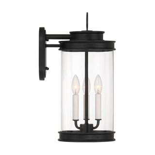 Englewood Three Light Outdoor Wall Lantern in Matte Black