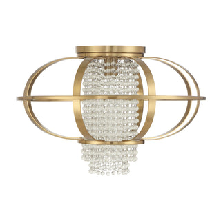 Idlewild One Light Flush Mount in Warm Brass