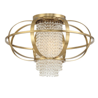Idlewild One Light Flush Mount in Warm Brass