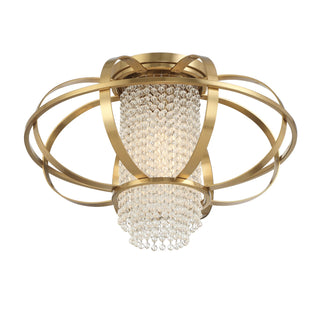 Idlewild One Light Flush Mount in Warm Brass