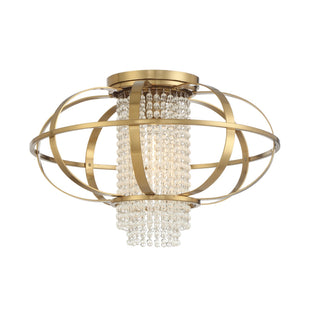 Idlewild One Light Flush Mount in Warm Brass