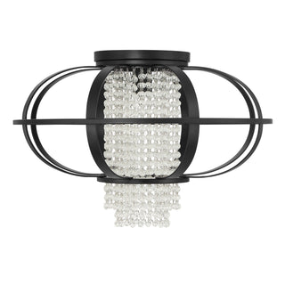 Idlewild One Light Flush Mount in Matte Black