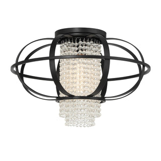 Idlewild One Light Flush Mount in Matte Black