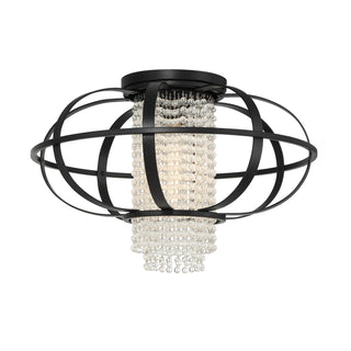 Idlewild One Light Flush Mount in Matte Black