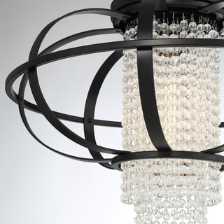 Idlewild One Light Flush Mount in Matte Black