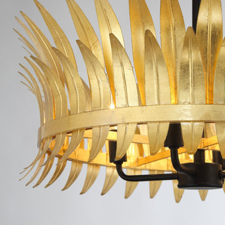 Ensley Four Light Semi-Flush Mount in True Gold