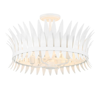 Ensley Four Light Semi-Flush Mount in Bisque White