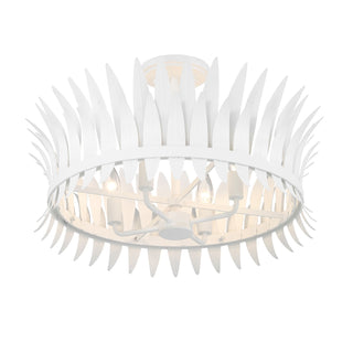 Ensley Four Light Semi-Flush Mount in Bisque White